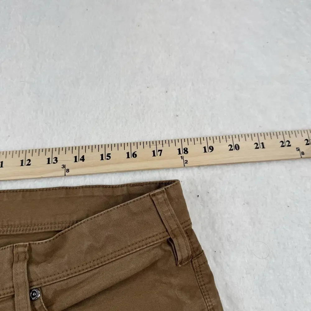 Orvis Jeans Mens Size 38x30 Brown Five Pocket Straight Leg Stretch Denim Casual